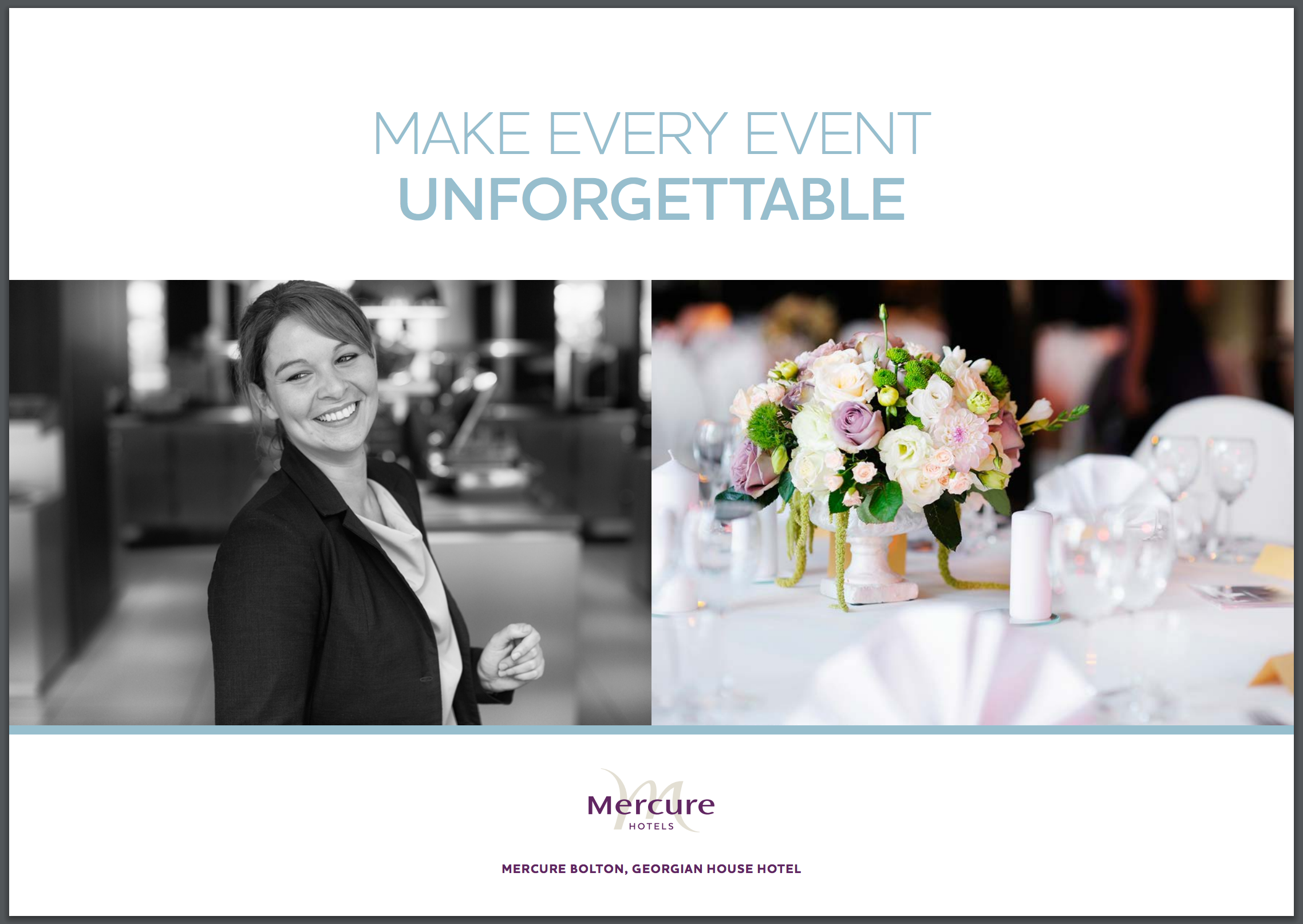 Mercure Bolton Georgian House Hotel – Events Brochure Cover