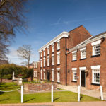 Exterior shot of Mercure Bolton Georgian House Hotel, building and gardens