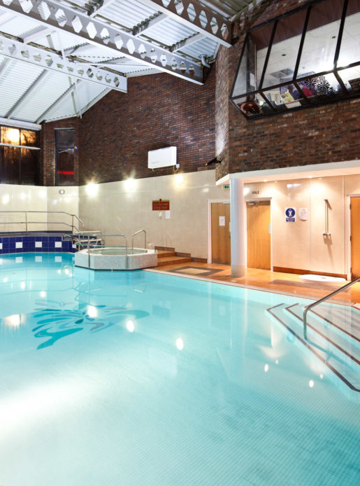 Swimming pool in the Feel Good Health Club at Mercure Bolton Georgian House Hotel