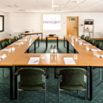 The Park Avenue meeting room at Mercure Bolton Georgian House Hotel, set up ready for a meeting