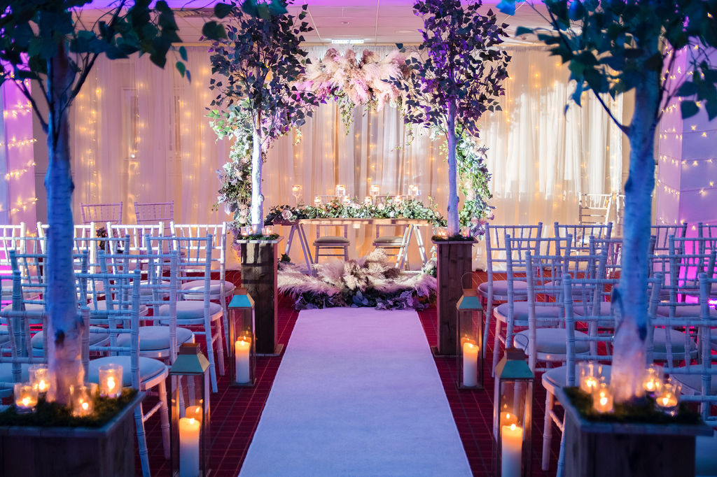 Twilight Wedding ceremony decor